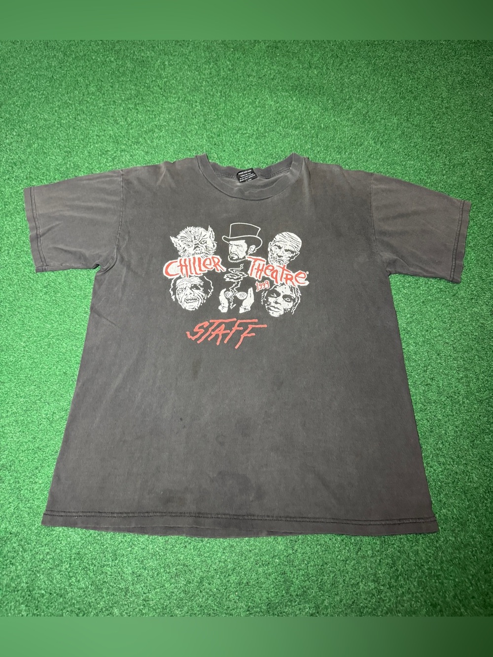 Chiller Theatre Vintage T Shirt 90s Horror Monster Graphic Faded XL Halloween